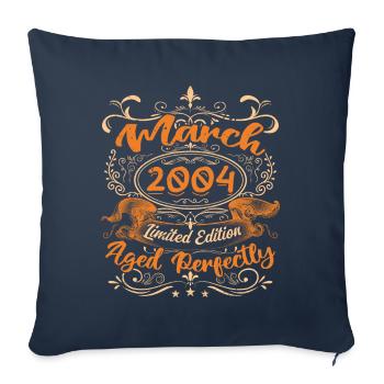 March 2004 | Aged Perfectly - Housse de coussin décorative 45 x 45 cm - bleu marine - Devant