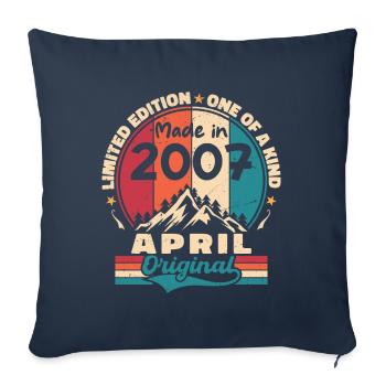 The legends were born in April 2007 Gift - Sofa pillowcase 17,3'' x 17,3'' (45 x 45 cm) - navy - Front