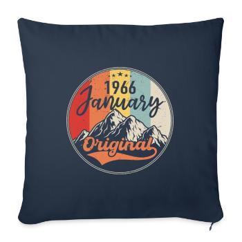 Les légendes sont nées en janvier 1966 - Housse de coussin décorative 45 x 45 cm - bleu marine - Devant