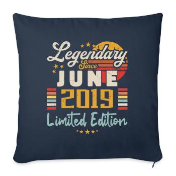 légendes sont nées en juin 2019 | éditions limitée - Housse de coussin décorative 45 x 45 cm - bleu marine - Devant