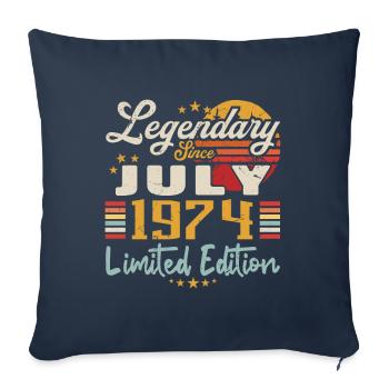 July 1974 Anniversary - Limited Edition | 1974 - Sofa pillowcase 17,3'' x 17,3'' (45 x 45 cm) - navy - Front