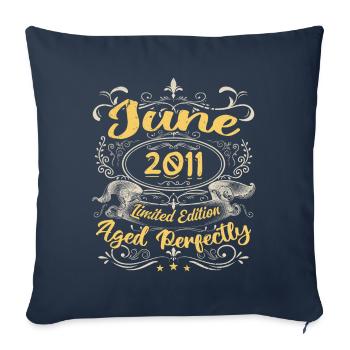 Juni 2011 | Vintage Geschenk 2011 - Sofakissenbezug 45 x 45 cm - Navy - Vorne