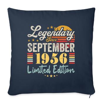 Caption September 1956 Anniversary Gift 1956 - Sofa pillowcase 17,3'' x 17,3'' (45 x 45 cm) - navy - Front
