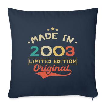 Made in 2003 | Limited Edition 2003 | Original - Housse de coussin décorative 45 x 45 cm - bleu marine - Devant