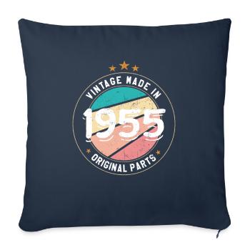 Birthday Gift 1955 Women | Born in 1955 - Sofa pillowcase 17,3'' x 17,3'' (45 x 45 cm) - navy - Front