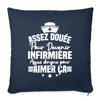 Talented enough to become a nurse - Sofa pillowcase 17,3'' x 17,3'' (45 x 45 cm) - navy - Front