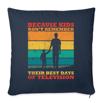 Father son says football gift - Sofa pillowcase 17,3'' x 17,3'' (45 x 45 cm) - navy - Front