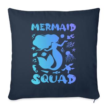 Meerjungfrauen-Trupp - Sofakissenbezug 45 x 45 cm - Navy - Vorne