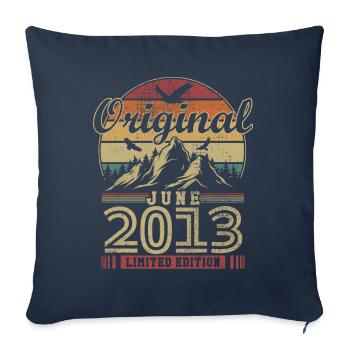 Original June 2013 Vintage Anniversary 2013 - Sofa pillowcase 17,3'' x 17,3'' (45 x 45 cm) - navy - Front