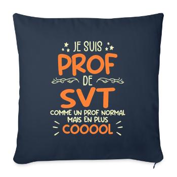 Prof de SVT super cool - Housse de coussin décorative 45 x 45 cm - bleu marine - Devant