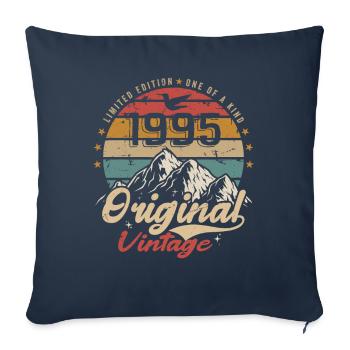 Original Vintage 1995 édition limitée 1995 - Housse de coussin décorative 45 x 45 cm - bleu marine - Devant