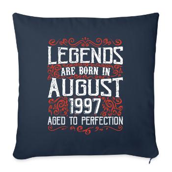 1997 August Vintage Retro Anniversary August 1997 - Sofa pillowcase 17,3'' x 17,3'' (45 x 45 cm) - navy - Front