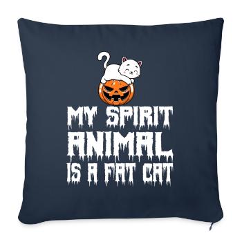 My Spirit Animal Is Fat Cat Halloween - Sofa pillowcase 17,3'' x 17,3'' (45 x 45 cm) - navy - Front