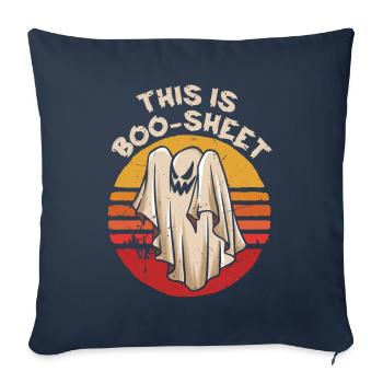 Das ist Boo-Sheet Halloween Outfit Boo-Sheet T-Shirts - Sofakissenbezug 45 x 45 cm - Navy - Vorne