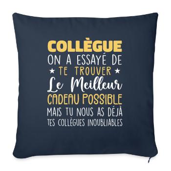 Mes Collègues Sont Inoubliables Et Extra - Housse de coussin décorative 45 x 45 cm - bleu marine - Devant