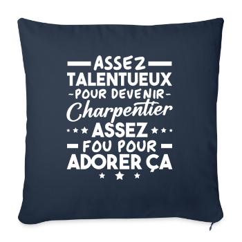 Talented enough to become a carpenter - Sofa pillowcase 17,3'' x 17,3'' (45 x 45 cm) - navy - Front