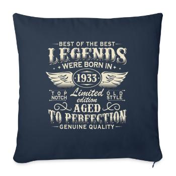 Vintage Legends Born 1933 Vintage Birthday - Sofa pillowcase 17,3'' x 17,3'' (45 x 45 cm) - navy - Front