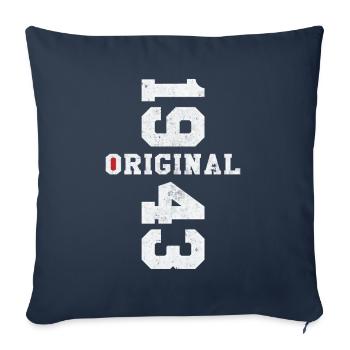 Original 1943 Retro Birthday Gift 80 Years - Sofa pillowcase 17,3'' x 17,3'' (45 x 45 cm) - navy - Front