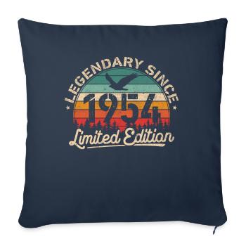 Legendary Since 1954 Vintage Anniversary Gift - Sofa pillowcase 17,3'' x 17,3'' (45 x 45 cm) - navy - Front