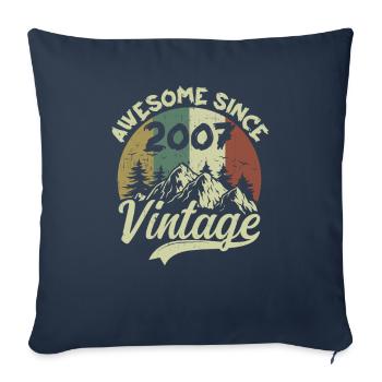 Vintage 2007 Birthday Gift 2007 - Sofa pillowcase 17,3'' x 17,3'' (45 x 45 cm) - navy - Front