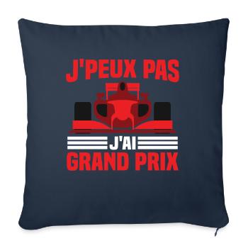 Je peux pas j ai grand prix - Housse de coussin décorative 45 x 45 cm - bleu marine - Devant