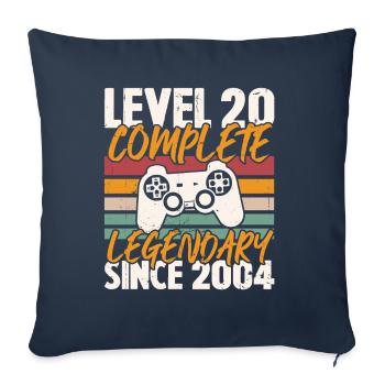 Niveau 20 Complete 2004, Cadeau D'anniversaire - Housse de coussin décorative 45 x 45 cm - bleu marine - Devant