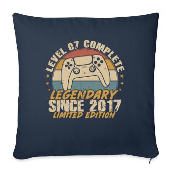 Level 7 Complete Legendary since 2017 - Sofa pillowcase 17,3'' x 17,3'' (45 x 45 cm) - navy - Front