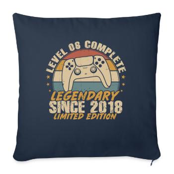 Level 6 Complete Legendary since 2018 - Sofa pillowcase 17,3'' x 17,3'' (45 x 45 cm) - navy - Front