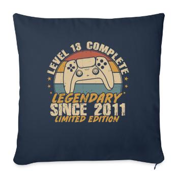 Level 13 Complete Legendary since 2011 - Sofa pillowcase 17,3'' x 17,3'' (45 x 45 cm) - navy - Front