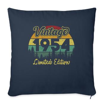 Vintage 1954 limited edition - Housse de coussin décorative 45 x 45 cm - bleu marine - Devant