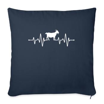 Battement de cœur de la chèvre - Housse de coussin décorative 45 x 45 cm - bleu marine - Devant