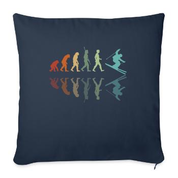 Ski development - Sofa pillowcase 17,3'' x 17,3'' (45 x 45 cm) - navy - Front