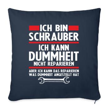 Ich bin schrauber - Sofakissenbezug 45 x 45 cm - Navy - Vorne