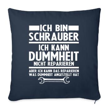 Ich bin schrauber - Sofakissenbezug 45 x 45 cm - Navy - Vorne
