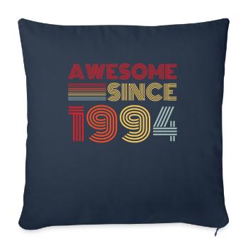 Millésime 1994 Vintage cadeau anniversaire rétro - Housse de coussin décorative 45 x 45 cm - bleu marine - Devant