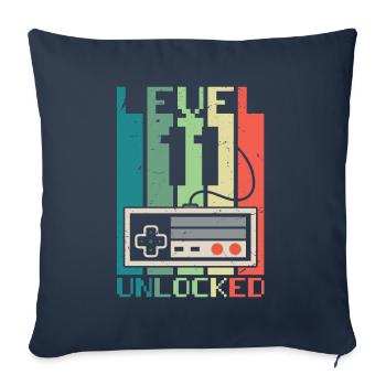 Level 11 Unlocked - Sofa pillowcase 17,3'' x 17,3'' (45 x 45 cm) - navy - Front