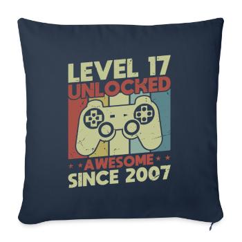 Level 17 Unlocked - Sofa pillowcase 17,3'' x 17,3'' (45 x 45 cm) - navy - Front