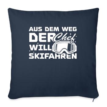 Out of the way the wants to ski - Sofa pillowcase 17,3'' x 17,3'' (45 x 45 cm) - navy - Front