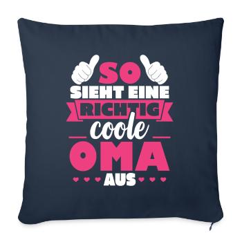 This is what a really cool grandma looks like - Sofa pillowcase 17,3'' x 17,3'' (45 x 45 cm) - navy - Front