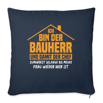 I am the builder and therefore the - Sofa pillowcase 17,3'' x 17,3'' (45 x 45 cm) - navy - Front