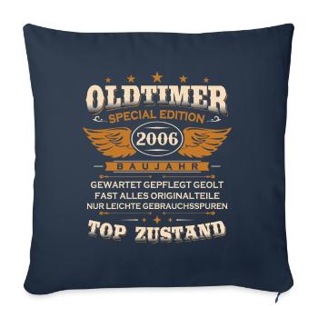Vintage Car Year 2006 Born Vintage Birthday - Sofa pillowcase 17,3'' x 17,3'' (45 x 45 cm) - navy - Front