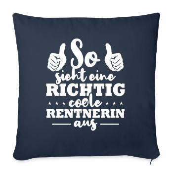 This is what a really cool pensioner looks like - Sofa pillowcase 17,3'' x 17,3'' (45 x 45 cm) - navy - Front