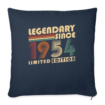 Legendary Since 1954 Vintage Birthday Gift - Sofa pillowcase 17,3'' x 17,3'' (45 x 45 cm) - navy - Front