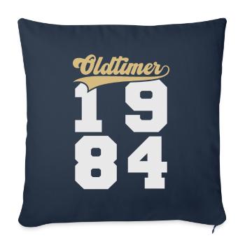 Oldtimer 1984 - Sofa pillowcase 17,3'' x 17,3'' (45 x 45 cm) - navy - Front