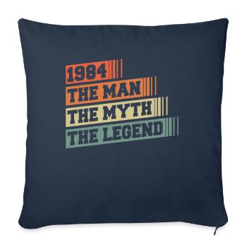 1984 Jahrgang geboren Mann Mythos Legende - Sofa pillowcase 17,3'' x 17,3'' (45 x 45 cm) - navy - Front