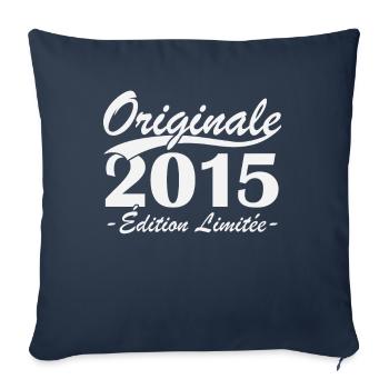 Originale 2015 édition limitée - Housse de coussin décorative 45 x 45 cm - bleu marine - Devant