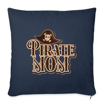 Pirate Mom Queen Costume - Sofa pillowcase 17,3'' x 17,3'' (45 x 45 cm) - navy - Front