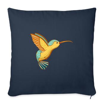 Hummingbird - Sofa pillowcase 17,3'' x 17,3'' (45 x 45 cm) - navy - Front