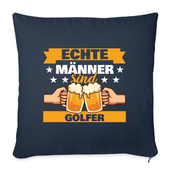 Echte Männer sind Golfer - Sofakissenbezug 45 x 45 cm - Navy - Vorne