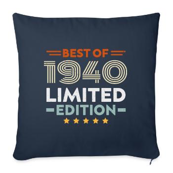 Retro 1940 Vintage 84th Birthday Gift 84 Years Old - Sofa pillowcase 17,3'' x 17,3'' (45 x 45 cm) - navy - Front